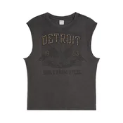 Bershka Majica  rjava / antracit / črna
