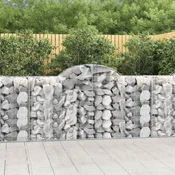 Lucne gabionske košare 4 kom 200x50x100/120cm pocincano željezo