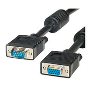 ROLINE HQ VGA Cable with Ferrite, HD15 M - HD15 F 3 m