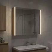 vidaXL Kopalniška ogledalna omara Sonoma hrast 83,5 x 15,5 x 70 cm
