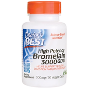 Bromelain z visoko učinkovitostjo 3000 GDU, 500 mg - 90 kapsul je ime izdelka v slovenščini