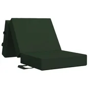 Vidaxl Zložljiv kavč postelja 75 x 63 x 45 cm Temno zelena