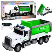 slomart RC bager z daljinskim upravljanjem Lean Toys, premična kesa, zelena, 1:14