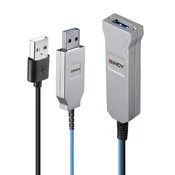 LINDY LINDY USB kabel USB 3.2 gen. 1 (USB 3.0) USB-A vtič\, USB-A vtič\, USB-A vtičnica 100 m modra\, srebrna 43346, (20561836)
