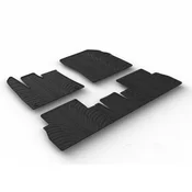 Rubber car mats Opel Combo 2018- (oval fixings, non-folding passenger seat)