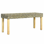 Vidaxl Klop 110 cm naraven kubu ratan in trden mangov les