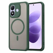 Hibridni ovitek HaloFrost II MagSafe za Xiaomi Redmi Note 17 4G/5G - green