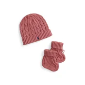 Komplet kapa in nogavice Polo Ralph Lauren 320P01426507 Temno rožnata