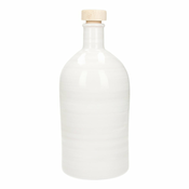 Bijela keramička boca za ulje Brandani Maiolica, 500 ml