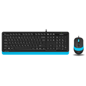 Set tipkovnica i miš A4tech - F1010 Fstyler, crno/plavi