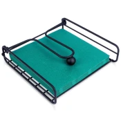 shumee Črno kovinsko držalo za prtičke 19x19,5 cm