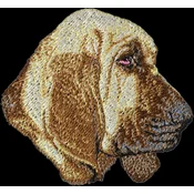 shumee Krvosledec, pes sv. Huberta - našitek v obliki psa, vezeni našitek, edinstvena dekoracija nahrbtnika Art-Dog