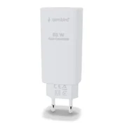 GEM Gembird TA-UC-PDQC65-01-W 3-port 65 W GaN USB PowerDelivery fast charger, white
