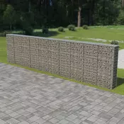 vidaXL Gabionski zid s poklopcima od pocinčanog čelika 600 x 30 x 150 cm