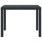 Vidaxl Vrtna miza Antracit 100 x 100 x 73 cm poli ratan