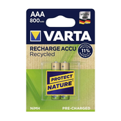 Varta Recharge Accu Recycled NiMH 800mAh AAA 2 kosni set akumulatorjev