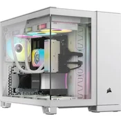 Računalniško ohišje Corsair 2500X RGB Micro Tower, belo