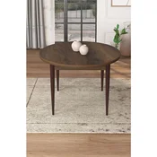 Hanah Home trpezarijski sto Kea, 90 × 90 cm, ploca u dekoru drveta Baroque, braon noge