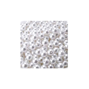 4 mm plasticna perla bela