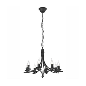 Luster na lancu LUCY 8xE14/60W/230V crna