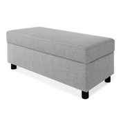 Meka klupa Scandinavian Choice C181 Siva, 42x51x120cm, Tkanina, GambeNoge: Plasticne, Scatola per oggettiKutija za pohranu