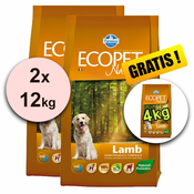 Farmina MO P ECOPET N dog LAMB MEDIUM 2x12kg + 4kg BREZPLAČNO