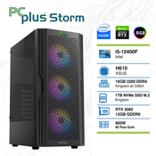 PCPLUS Storm i5-12400F 16GB 1TB NVMe SSD GeForce RTX 3060 OC 12GB RGB igraće stolno računalo