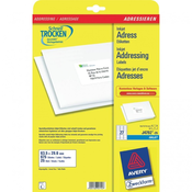 Avery-Zweckform nalepke za naslove Avery-Zweckform J4792-25, 63,5 x 29,6 mm, bele, trajne, 675 kosov