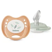 Baboo Soothers Silicone Orthodontic with Case duda Peachy Keen 0-6 m 2 kos