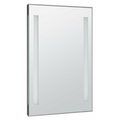 Ogledalo z osvetlitvijo LED, 50 x 70 cm, stikalo z gumbom - Mat kromasta - IP44 - 24 - 3.20 - Aluminij - 230 V - Svetila - Aqualine - 50.00 - Modern square - Ogledala z osvetlitvijo ozadja - 50x70 cm - 70.00 - LED - 12,50