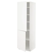 METOD Visoki element s policama/2 vrata, bela/Veddinge bela, 60x60x200 cm
