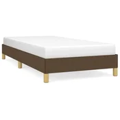 Vidaxl Posteljni okvir brez vzmetnice temno rjav 80x200 cm blago