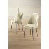 Hanah Home Set stolica Mara, 44x90x42 cm, 2 komada, Srebrno-krem boje
