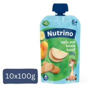 Nutrino Pauc, Jabuka, kruška, banana i keks, 100g, 10 komada
