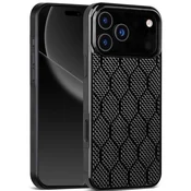GS Ovitek za iPhone 17 Pro Max, prevleka iz aramidnih vlaken, odporna na MagSafe, črna