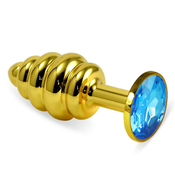 LOVETOY Rosebud spiralni analni čep z modrim draguljem, (21077739)