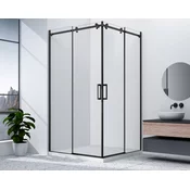 DRAGON BLACK Kvadratni zaslon 800x800mm, vogal - 80x80 cm - Gelco - DRAGON - 24 - Kvadrat z vogalnim vhodom - 800 - 2000 - 800 - 8 - 14