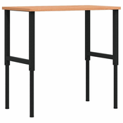Radni stol 100x60x(71,5-98) cm od masivne bukovine pravokutni