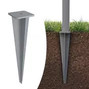 Songmics Zemeljska sidra za stranske stebre tende 9x9x46 cm siva