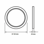 LED nadgradni panel 12W 6000K 1080lm IP20 + napajalnik črn