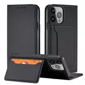 HURTEL Magnet Card Case etui Samsung Galaxy S23+ pokrowiec z klapkš portfel podstawka czarne