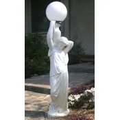 Casa Padrino Art Nouveau garden lamp sculpture woman white H. 120 cm