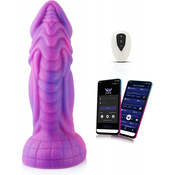 HiSmith WDA001-M Wildolo Ardoris Monster Dildo 10 Vibration Modes & Wireless App Suction Cup 8 Purple-Pink