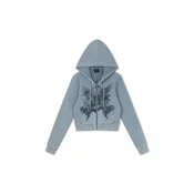 Ed Hardy Jopa na zadrgo Stay True mornarska / golobje modra / srebrna