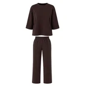 REGINA FASHION Trenirka za tek Elegant Tracksuit temno rjava