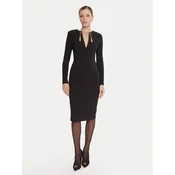 Elisabetta Franchi Cocktail obleka AB-805-57E2-V460 Črna Slim Fit