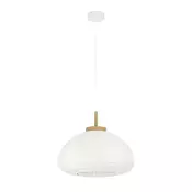 Eglo 44065 - Luster na sajli SUMMERHILL 1xE27/40W/230V precnik 55 cm bela/bež