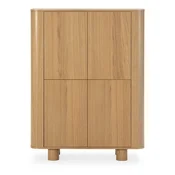 Omarica v hrastovem dekorju v naravni barvi 100x133x40 cm Padoc – MOME