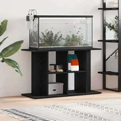 vidaXL Stojalo za akvarij črn hrast 100x40x60 cm inženirski les