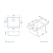 Alveus sudopera Omni 30 g22 - pesak   550 x 450 x 198 mm